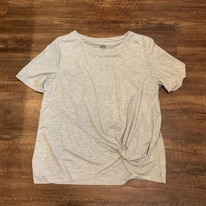 Grey twist front tee shirt - Juniors XL